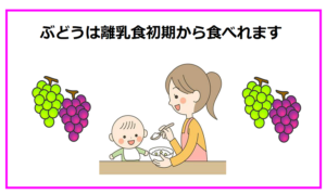育児ママさん必見！ぶどうは離乳食初期から食べられます！